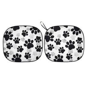 Auto Drive Universal Fit Car Windshield 2 Counts Paw Print Twist Sun Shade AD24M-104, 31.5 x 28.5''