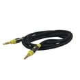thumbnail image 1 of Auto Drive Universal 3.5mm Auxlilary Audio Cable,4ft Long,Black Color with Yellow Aluminum Housing, AD19AUX04, 1 of 8