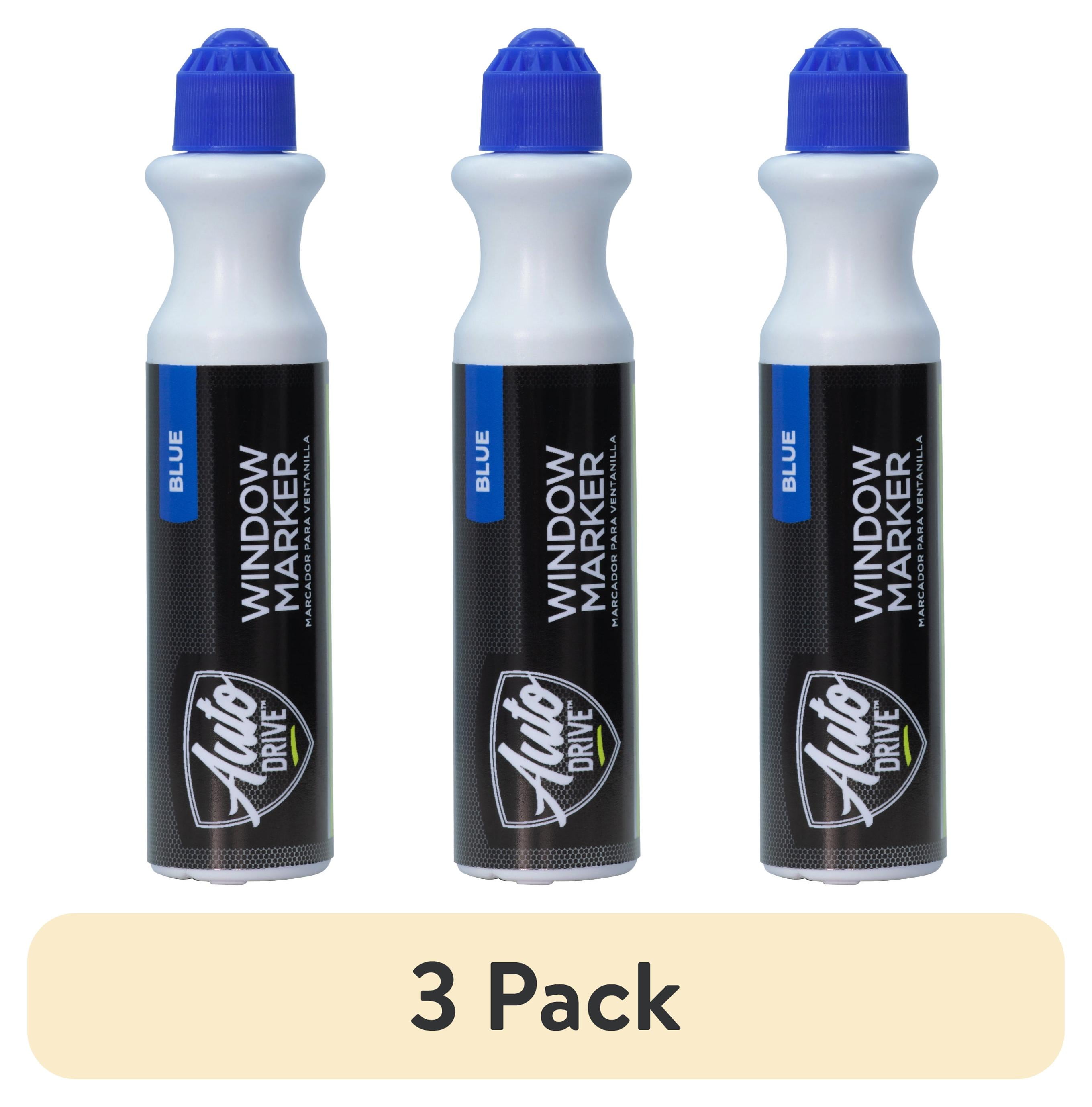 (3 pack) Auto Drive Universal Automotive Window Marker, Blue, 48 ml/1. ...