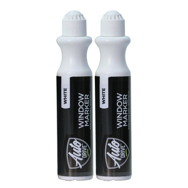 Auto Drive Universal Automotive Window Marker Kit, White, 48 ml/1.62 oz