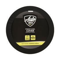 Auto Drive Universal Black Neoprene Waterproof Steering Wheel Cover, Set of 1, Fit for Cars, SUVs, Trucks