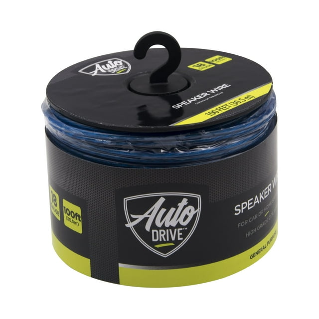 Auto Drive Universal Car Stereo Speaker Wire, 16 Gauge, 50ft Long