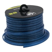 Auto Drive Universal Car Stereo Speaker Wire, 18 Gauge, 100ft Long, Transparent Blue Color