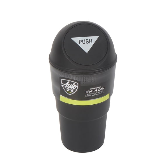 Auto Drive Universal Car, Truck, Van, and SUV Cup Holder Car Trash Can, Black