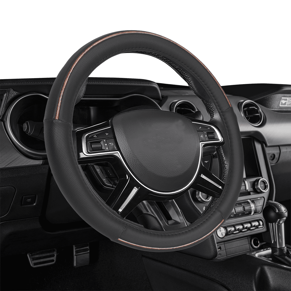 Universal 13-18 Inch PU Leather steering wheel cover