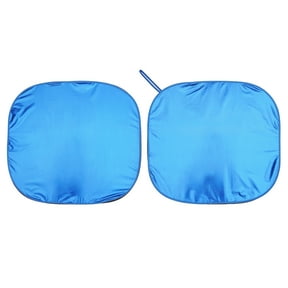 Auto Drive Universal Fit Blue Twist Windshield Sun Shade 1 Pair Size 31.5*28.5''