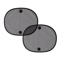 Auto Drive Universal Fit Suction Cup Mesh Side Window Twist Sunshade 2 Counts , 18" x 14"
