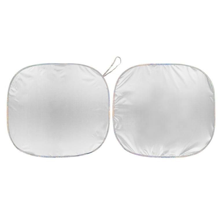 Auto Drive Universal Fit White Color Windshield Twist Sunshade 2