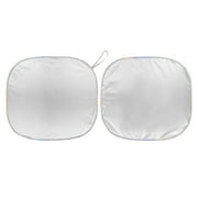 Auto Drive Universal Fit White Color Windshield Twist Sunshade 2 Counts Model ,28.5x 31.5