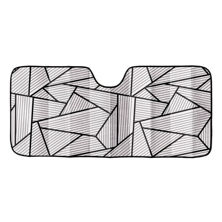 Auto Drive Universal Fit on Car Windshield Polygon Accordion Sunshade AD0221A-40 1 Pack, 63"x 28.5"