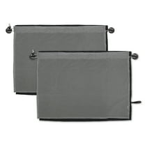 Auto Drive Universal Side Window Suction Cups Grey Curtain Sun Shade 2 Counts , 26" x 19.68"