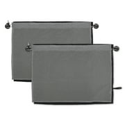 Auto Drive Universal Side Window Suction Cups Grey Curtain Sun Shade 2 Counts , 26 x 19.68