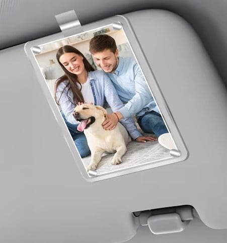 Auto Drive Visor Picture Frame