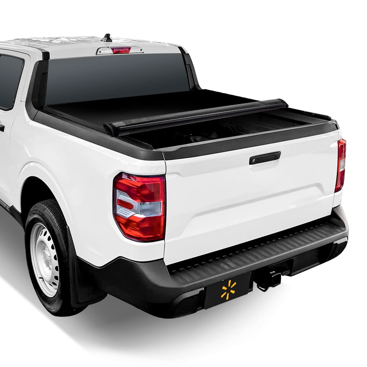 Auto Drive WMT-RU-55001 Soft Roll-Up Truck Tonneau Cover, UV-resistant vinyl, Black, Heavy-Duty, 4.5ft Bed 54.4 in L x 53.3 in W, 1 Piece