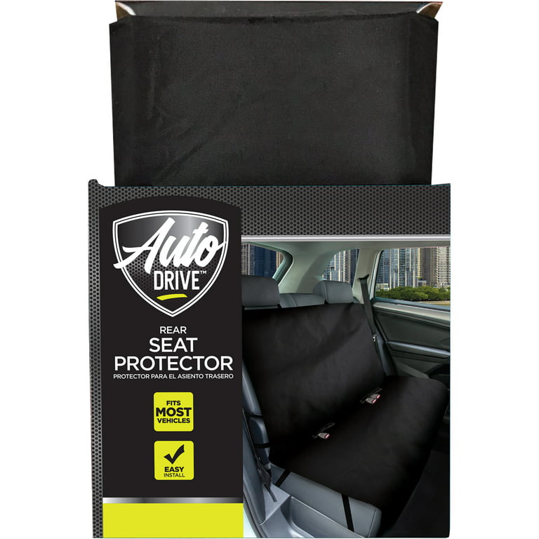 Auto Drive Black Water Resistant Rear Bench Seat Protector
