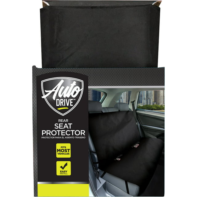 Auto Drive Water Resistant Rear Bench Seat Protector, Black
