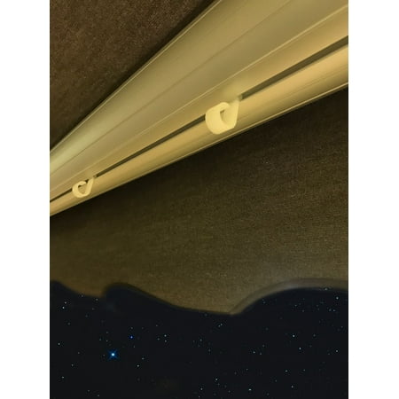 Auto Drive, White Plastic, for RV Exterior, Adjustable Clips 10 Pack