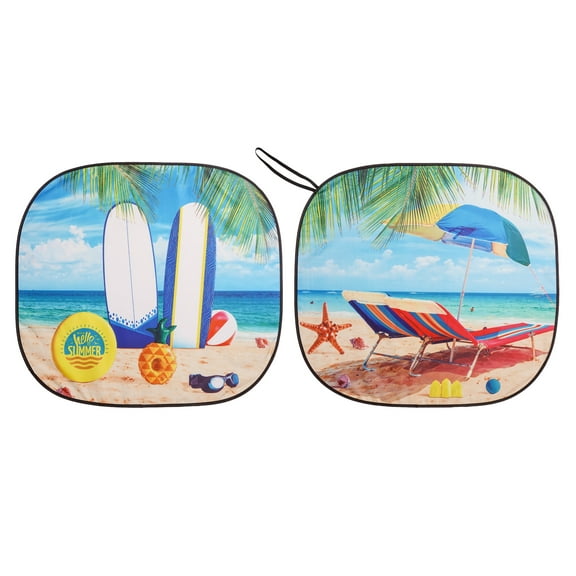 Auto Drive Twist Sunshade Beach Design Sunlight UV Ray Block AD23M-83 1 Pair, 28.5"x31.5"