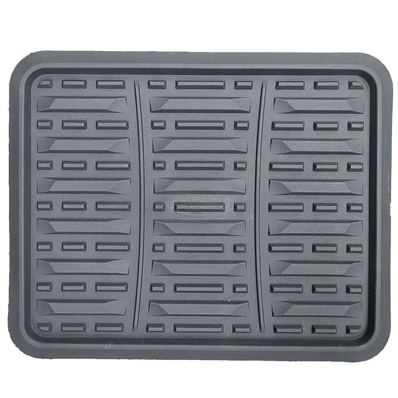 Auto Drive Year Round Universal Rubber 1 Piece Black Rear Floor Mat, FL57894B1