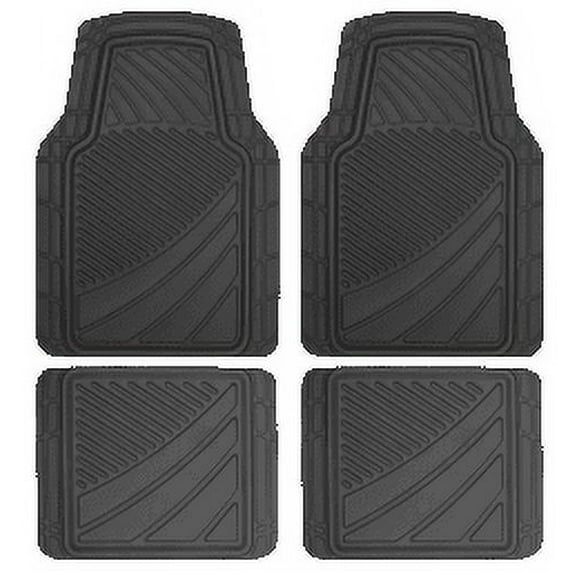 Auto Driver Automotive Floor Mats for Cars, 4 Pieces Heavy Dury, Trim-To-Fit All Weather Car Mats for Auto Truck Van SUV