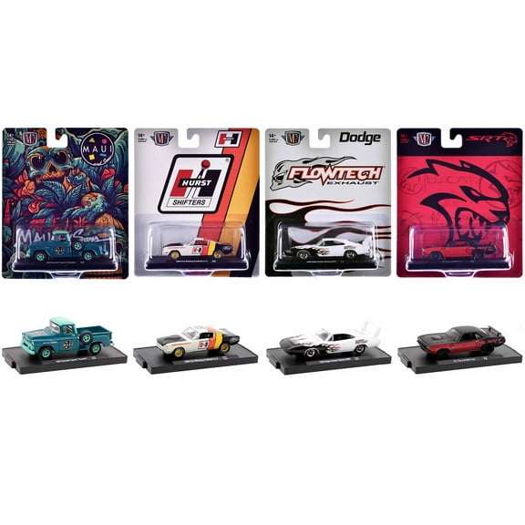 "Auto-Drivers" Set of 4 pieces in Blister Packs Release 112 Limited Edition to 9600 pieces Worldwide 1/64 Diecast Model Cars by M2 Machines