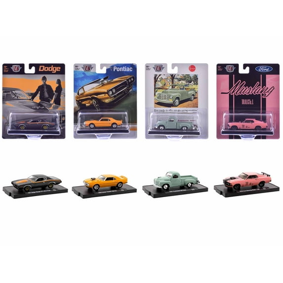 "Auto-Drivers" Set of 4 pieces in Blister Packs Release 118 Limited Edition to 9450 pieces Worldwide 1/64 Diecast Model Cars by M2 Machines