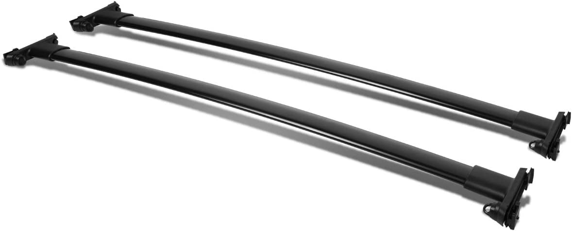 Auto Dynasty Roof Rack Cross Bars For Chevy Traverse 2018-2019 - Black Aluminum, Fits OEM Rails
