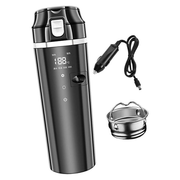 Auto Electric Kettle Boiler Insulated Warmer Stainless Steel Design for Daily Commute Road Journeys