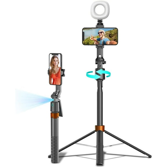 Auto Face Tracking Phone Holder,No App Required,360° Rotation Phone Camera Stand with Remote and Gesture Control, Smart Shooting Tripod for Vlog/TIK Tok Live Streaming YouTube Video Recording