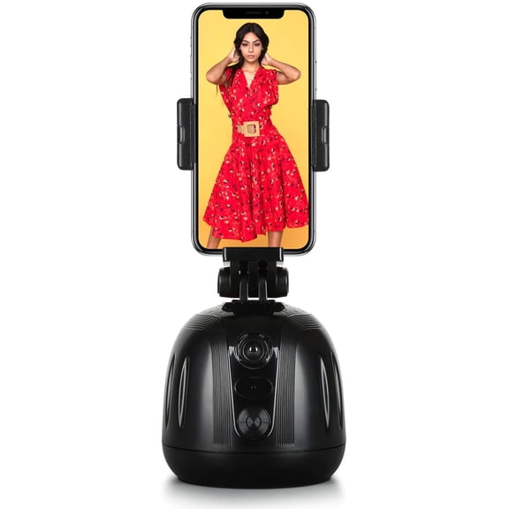Auto Face Tracking Phone Holder & Tripod, 360 Rotation Smart Shooting Mount Sturdy Vlog Holder for Live Broadcast, Video Recording Tiktok, Youtube - Free Photos or Videos, NO APP & Bluetooth Required