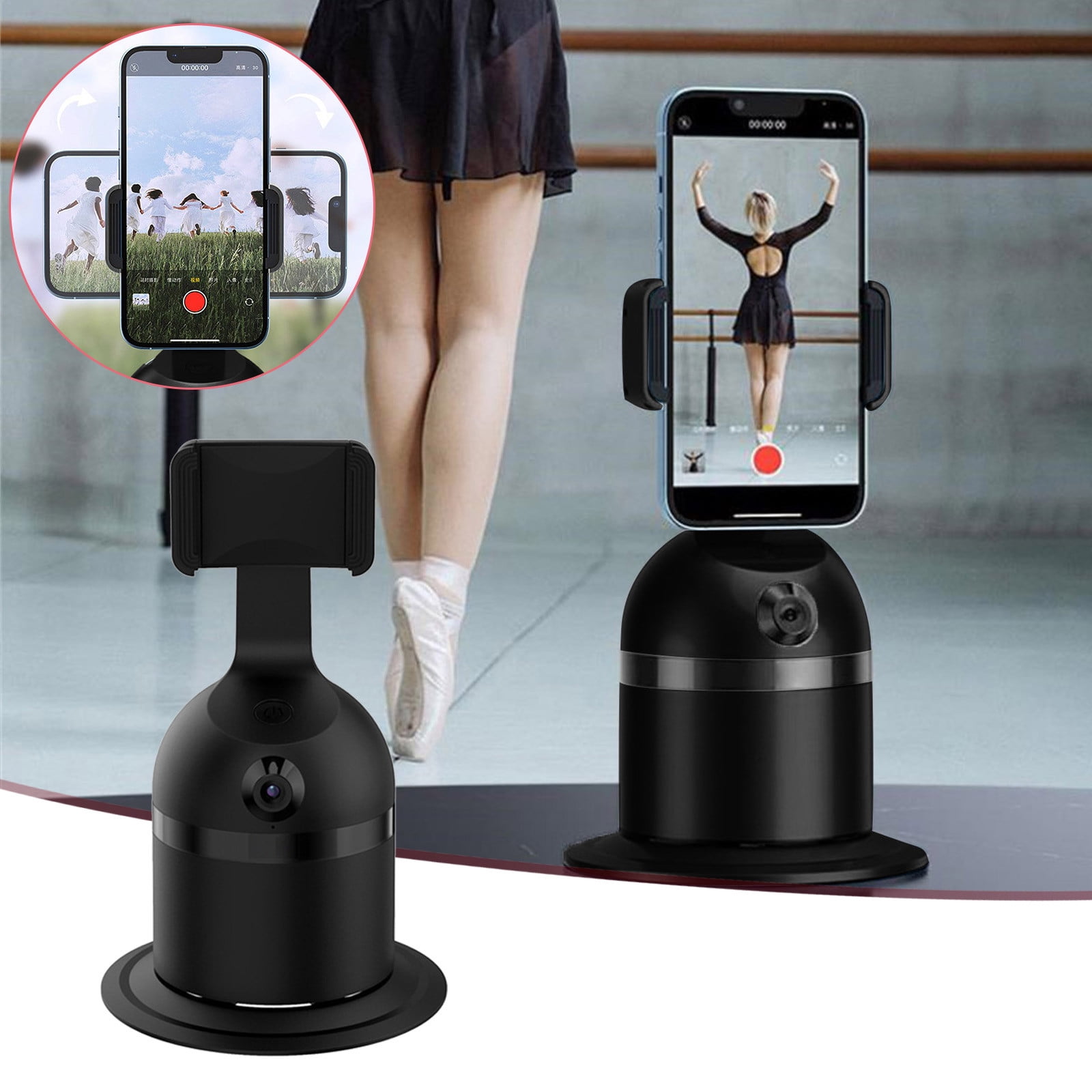 Auto Face Tracking Phone Holder, No App, 360° Rotation For - View #3