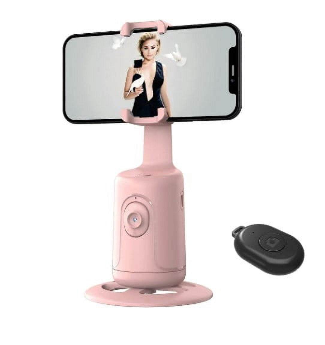 HEXINGMC Auto Face Tracking Tripod 360° Rotation Adjustable Angle, Pink ...