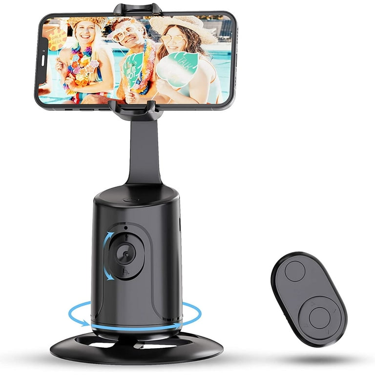 Auto Face Tracking Tripod - 360° Rotation Auto Tracking Phone Holder, No  App, Phone Camera Mount with Remote and Gesture Control, Rechargeable Smart  Shooting Holder for Video Recording, Tiktok 