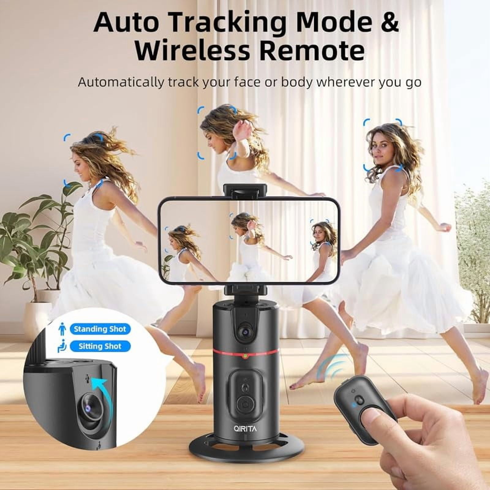 Auto Face Tracking Tripod Remote Control,Gimbal Stabilizer,Phone Facial ...