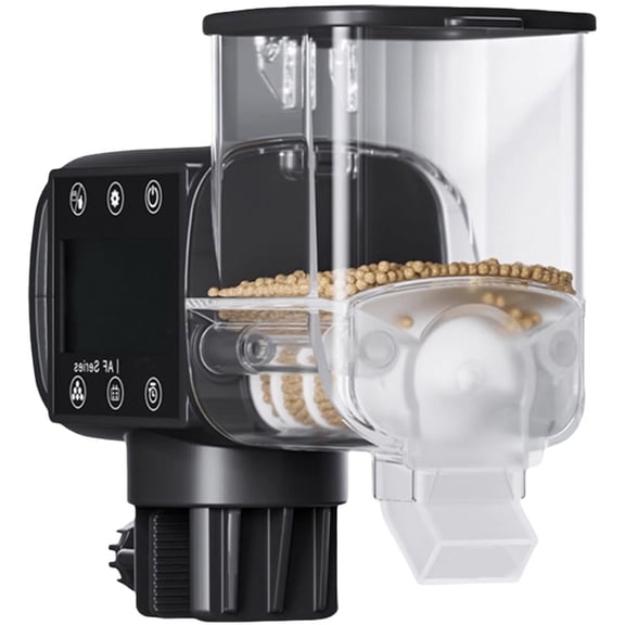 Auto Fish Feeder for Aquarists, Low Noise Design with Digital Control for Feeding Schedule