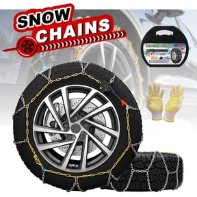 Lafati Snow Chains Auto Tightening(HKN 140),Reusable tire Chains Quick and Easy Installation,Traction Chains for Cars, SUVs, Trucks–Set of 2