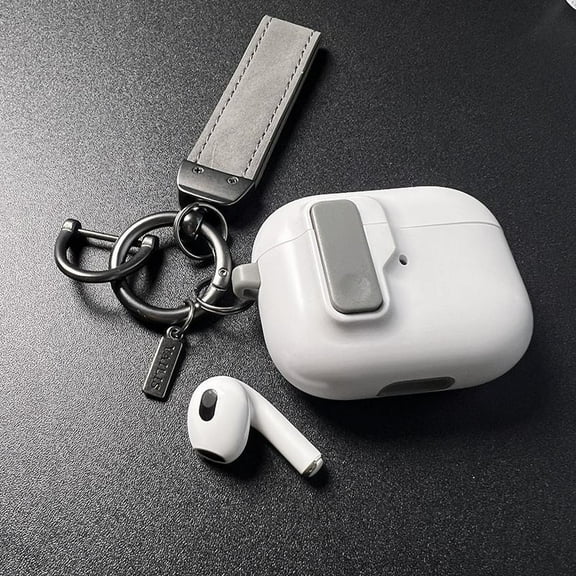 Auto-Flip Magnetic Lock AirPods Case with Keychain – Matte Soft Protective Cover for AirPods 4/Pro2/Pro/3/2/1 Case, Anti-Lost Shockproof Noise-Reduction