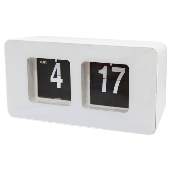 Classical Vintage Flipped Clock with Quiet Mechanism Battery Operated for Enhancing Aesthetic in Any Room or Coffee Shop