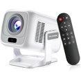 thumbnail image 1 of Auto Focus / 1080P Native Mini Projector 4K, 250 ANSI Lumens, Short Throw Projectors with Wifi and Bluetooth 5.4, Built-in Apps, Outdoor Movie Projector Portable Proyector (2026 Upgrade, White ), 1 of 5
