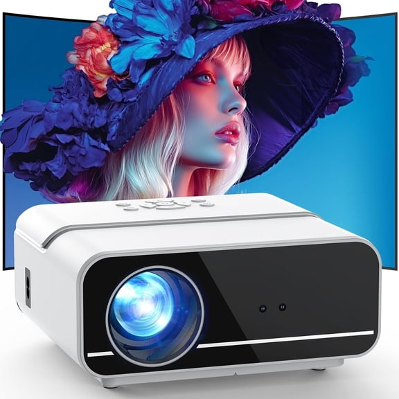 [Auto Focus/4K Support] Projector with WiFi and ,  1080P Outdoor Movie Projector with Auto Focus/4P6D Keystone/50% Zoom/PPT,  Portable Projector for iOS/Android/TV Stick