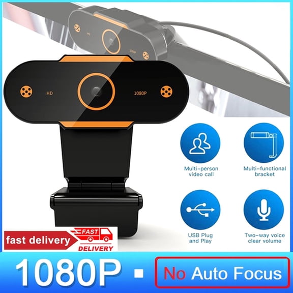 Auto Focus HD Webcam Camera with Microphone Webcams for Live Broadcast Video Calling Home Conference