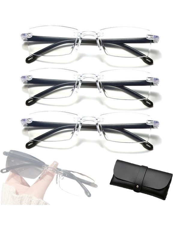 Auto Focus Intelligent Zoom Anti Blue Light Presbyopia Glasses, Color Changing Anti Blue Light Presbyopia Glasses for Women Men (3PCS)
