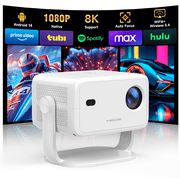 [Auto Focus] Magcubic 8K 1080P Native Projector with WiFi 6 and BT5.4, 650 ANSI Brightness, Auto Keystone Correction with Voice Control Smart Movie Projector for Home Theater Outdoor L018