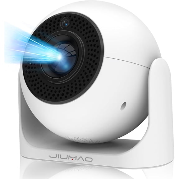 Auto Focus] Mini Projector with WiFi and Bluetooth, Built-in Apps Portable Projector Support 4K 1080P, 180 Rotation Auto Keystone, Movie Projector Compatible with HDM/USB/TV Stick/Phone/Laptop