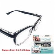 Auto-Focus Reading Glasses for Men & Women - Adjustable Magnification 0.5 to 2.75 | Lightweight Flex Hinge Readers | Wear Over Contacts