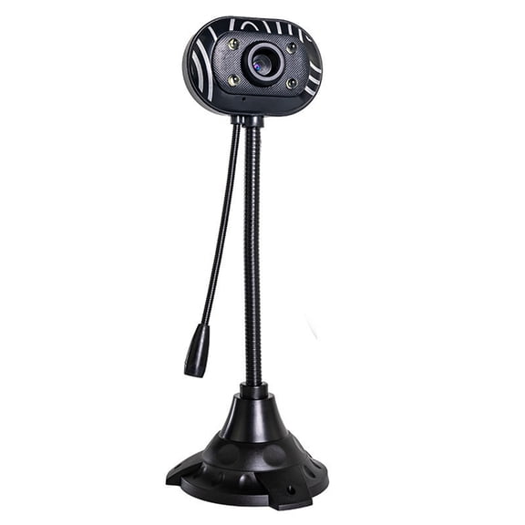 Auto Focused Webcam with Microphones and 360 Degree Rotation for Video Chats and Online Courses