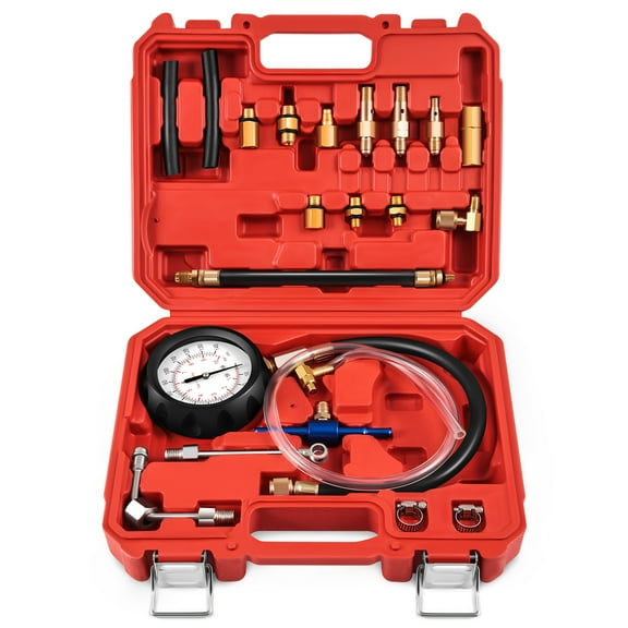 Auto Fuel Pressure Gauge Tester Kit Oil Combustion Spraying Pressure Meter Tool Set for Trucks Cars Motorcycles