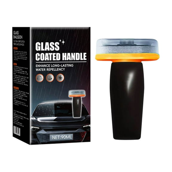Auto Glass Coating Cleaner - 2-in-1 Windshield & Mirror Stain Remover with Hydrophobic Protection, Scratch-Free Applicator, Safe for All Glass