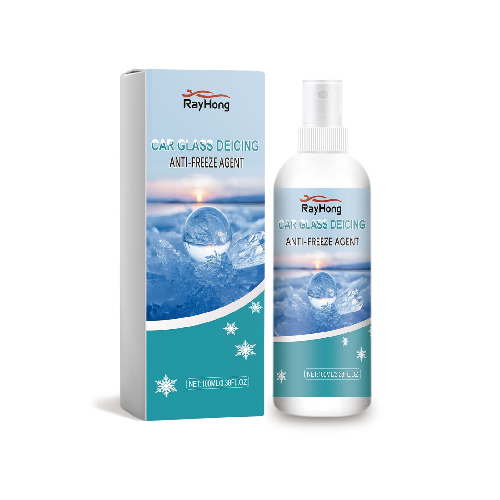 Auto Glass Deicer Refrigerator Defroster Deicer Windshield Fast Ice Melting Antifreeze Snow Melting Agent 100ml