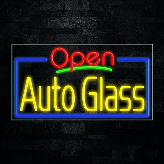 Auto Glass LED Neon Sign 33"L x 18"H #35451